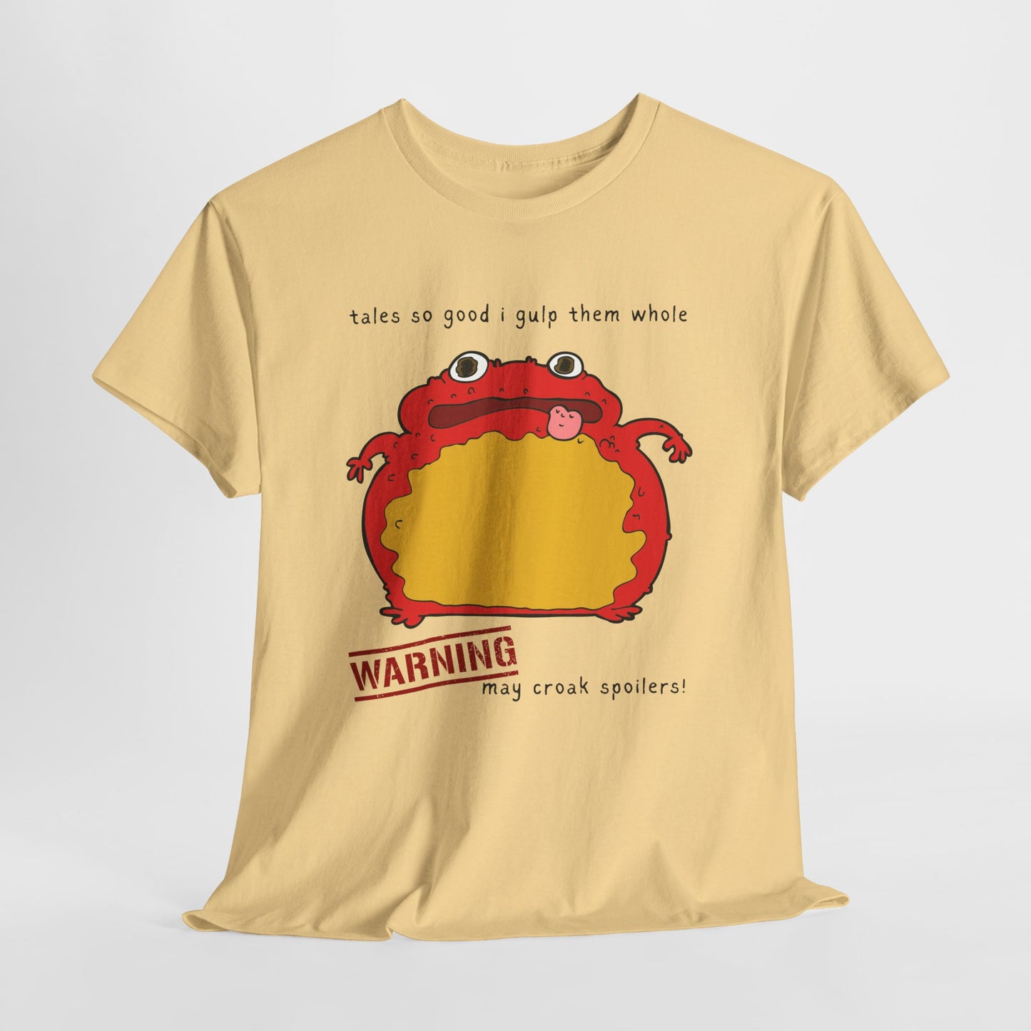 Teen/Adult Unisex Spoiler Croaker Tee – Devour Books, Dish Endings
