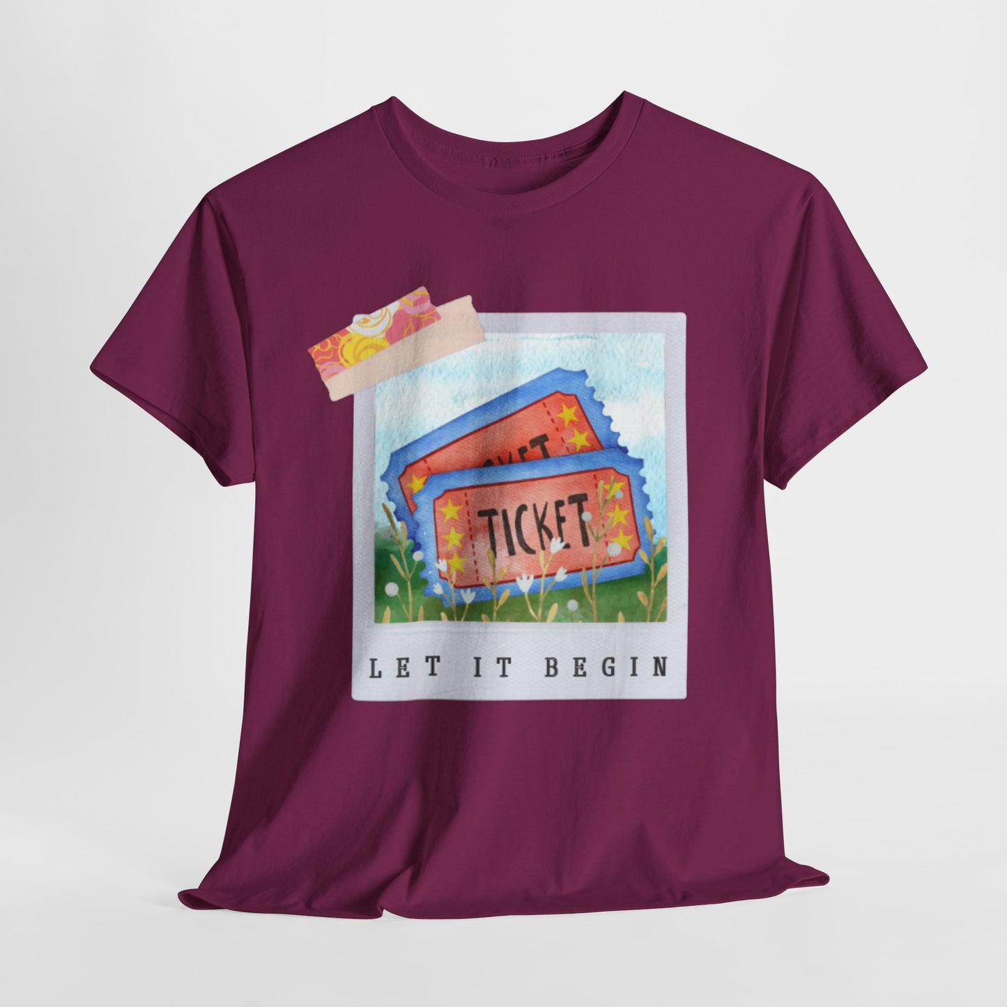 Teen/Adult Unisex Let It Begin Tee – Whimsical Ticket Shirt for Readers, Theatre Lovers & Moviegoers