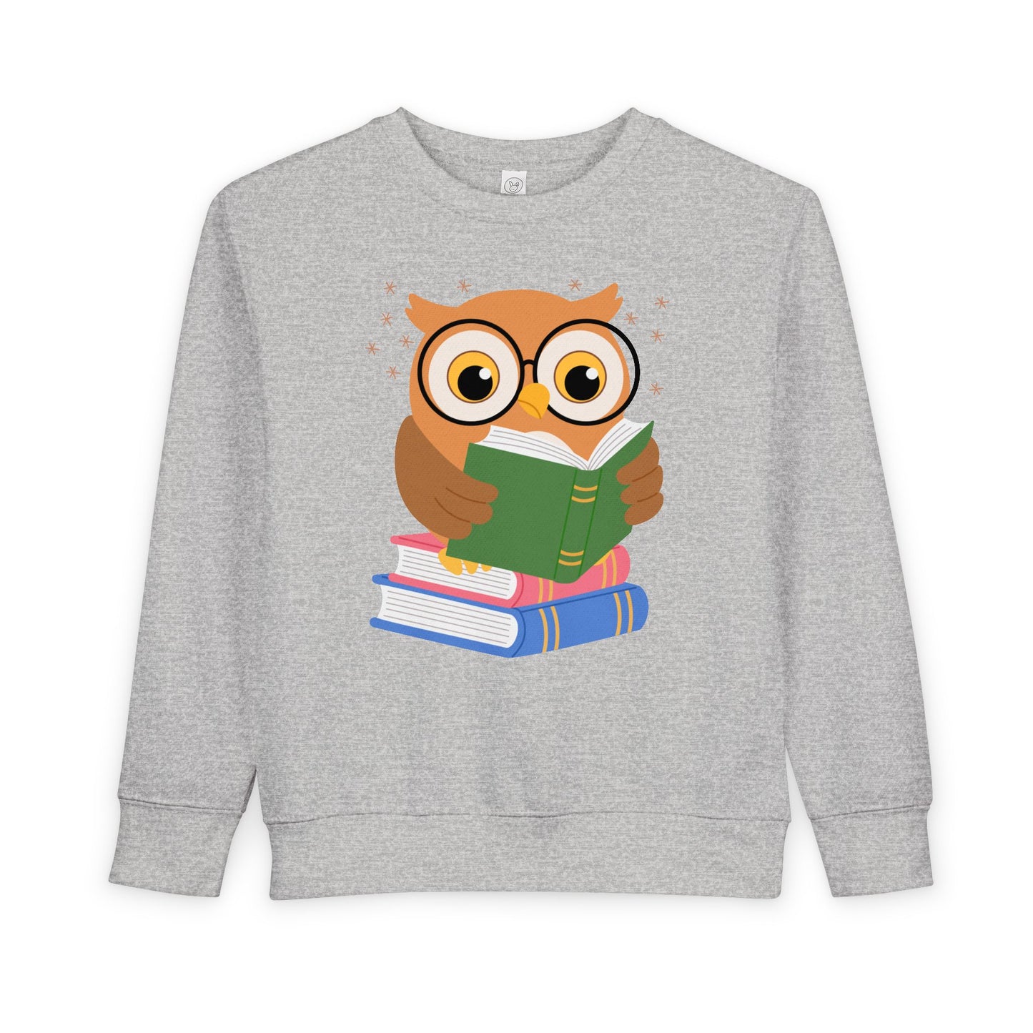 Toddler Wise Owl Reader Sweatshirt β Adorable Book Lover Crewneck for Kids