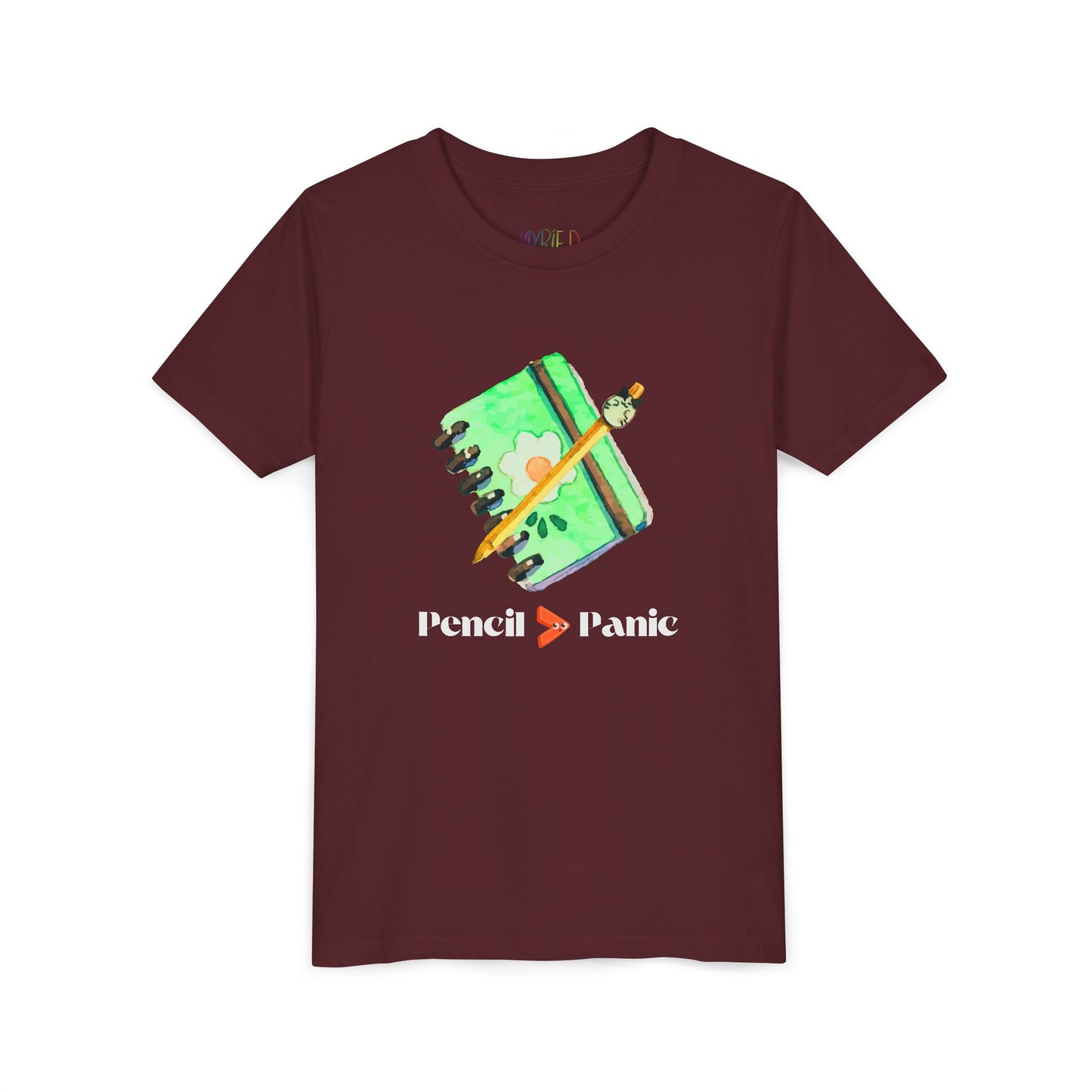 Youth Pencil Beats Panic Tee – Empower Young Writers with Confidence & Creativity
