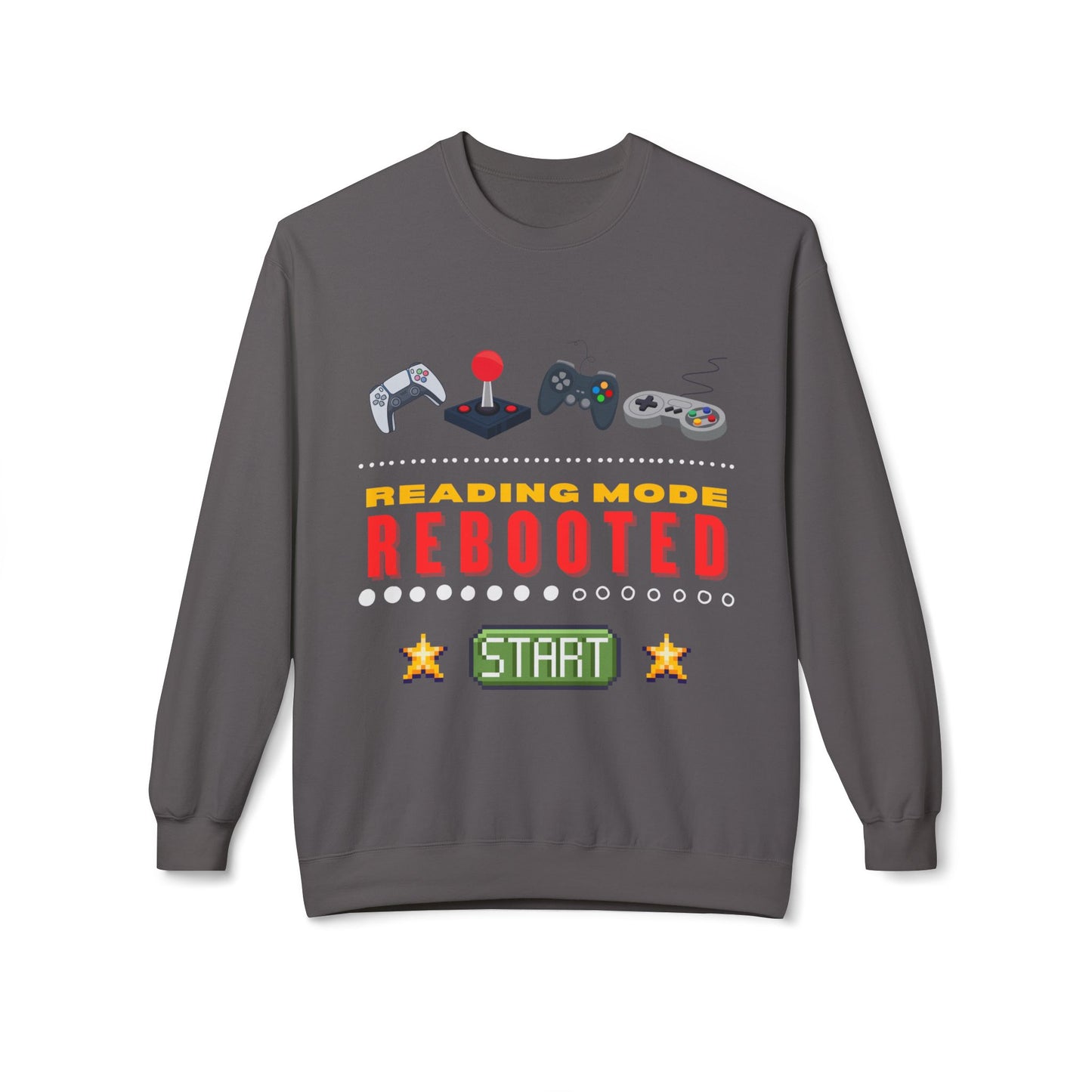 Teen/Adult Unisex Reading Mode Rebooted Sweatshirt – Gamer-Inspired Motivation for Readers