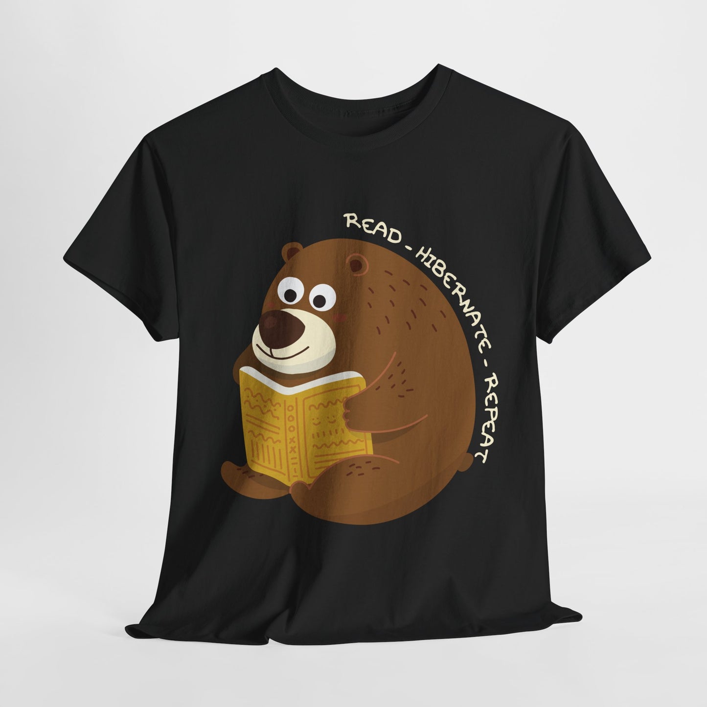 Teen/Adult Unisex Read Hibernate Repeat Tee β Cozy Book Shirt for Introverts & Bookworms