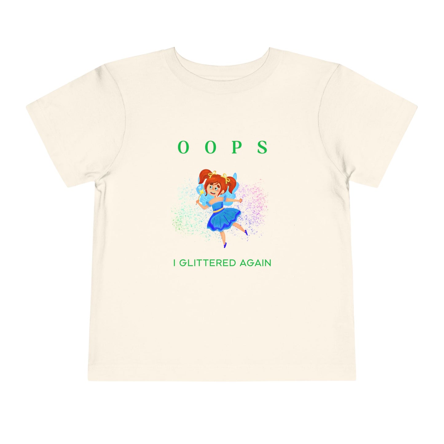 Toddler Oops I Glittered Again Tee – Mei-Mei Sparkle Shirt for Playful Little Stars