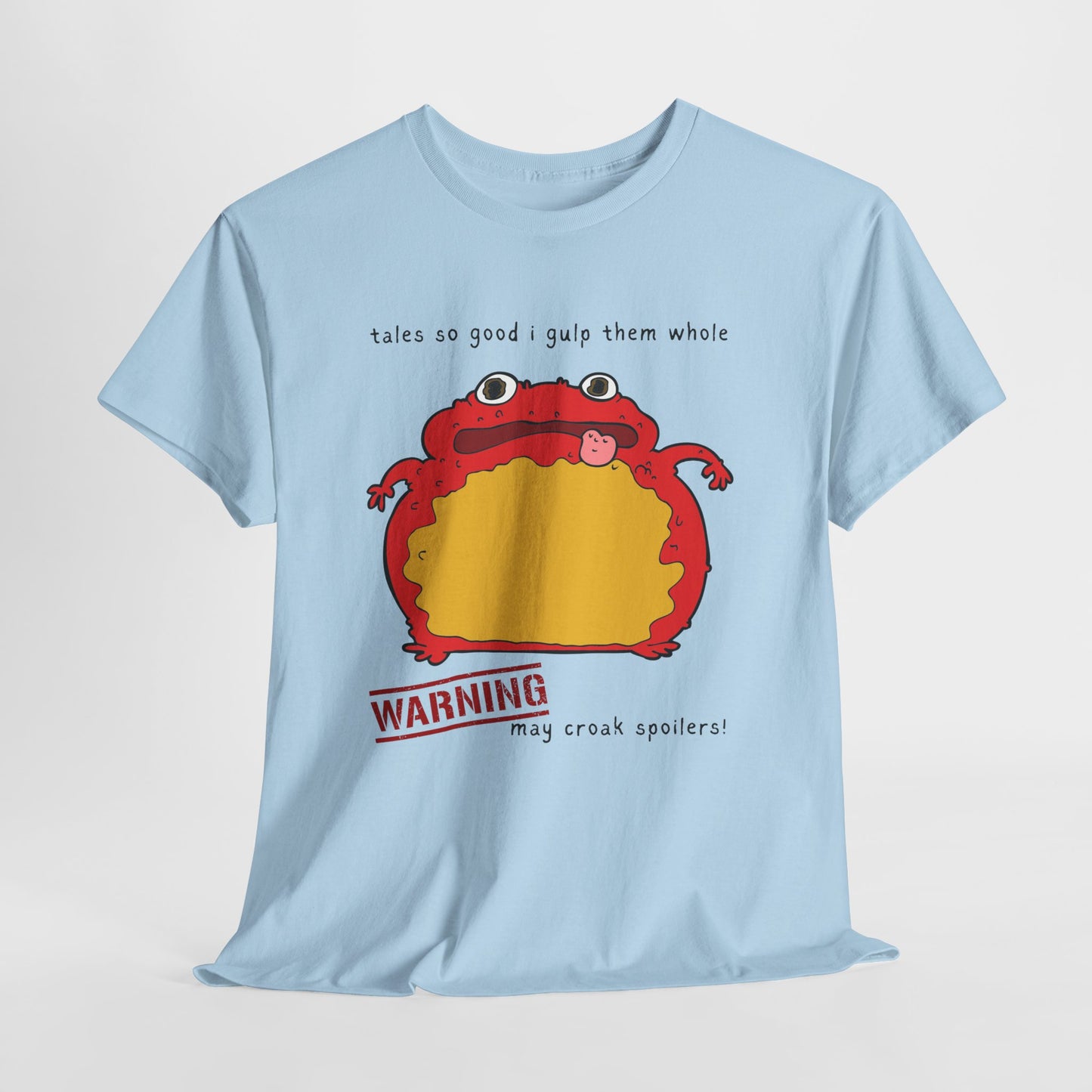 Teen/Adult Unisex Spoiler Croaker Tee – Devour Books, Dish Endings
