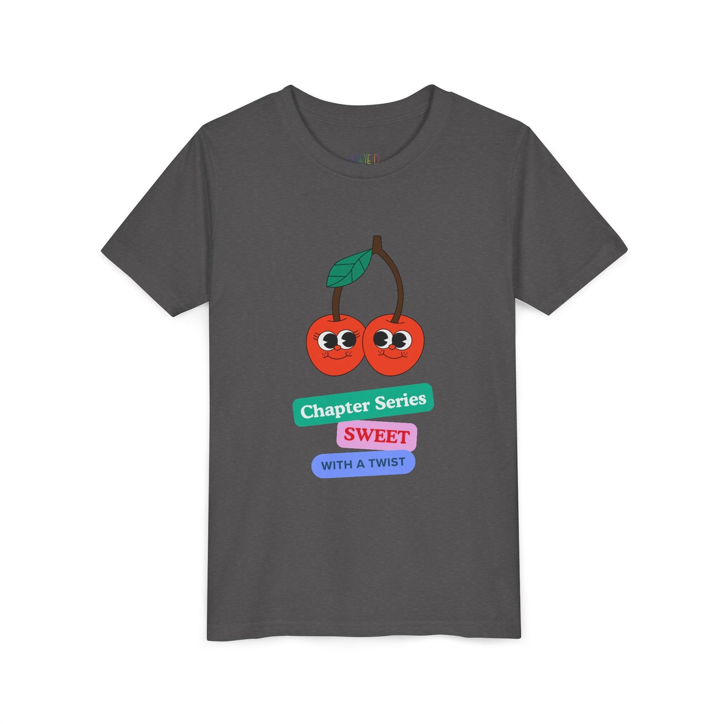 Youth Chapter Series Tee β Sweet With a Twist, Just Like Their Favorite Reads, A juicy pick for kids who love their books with flavor and fun!