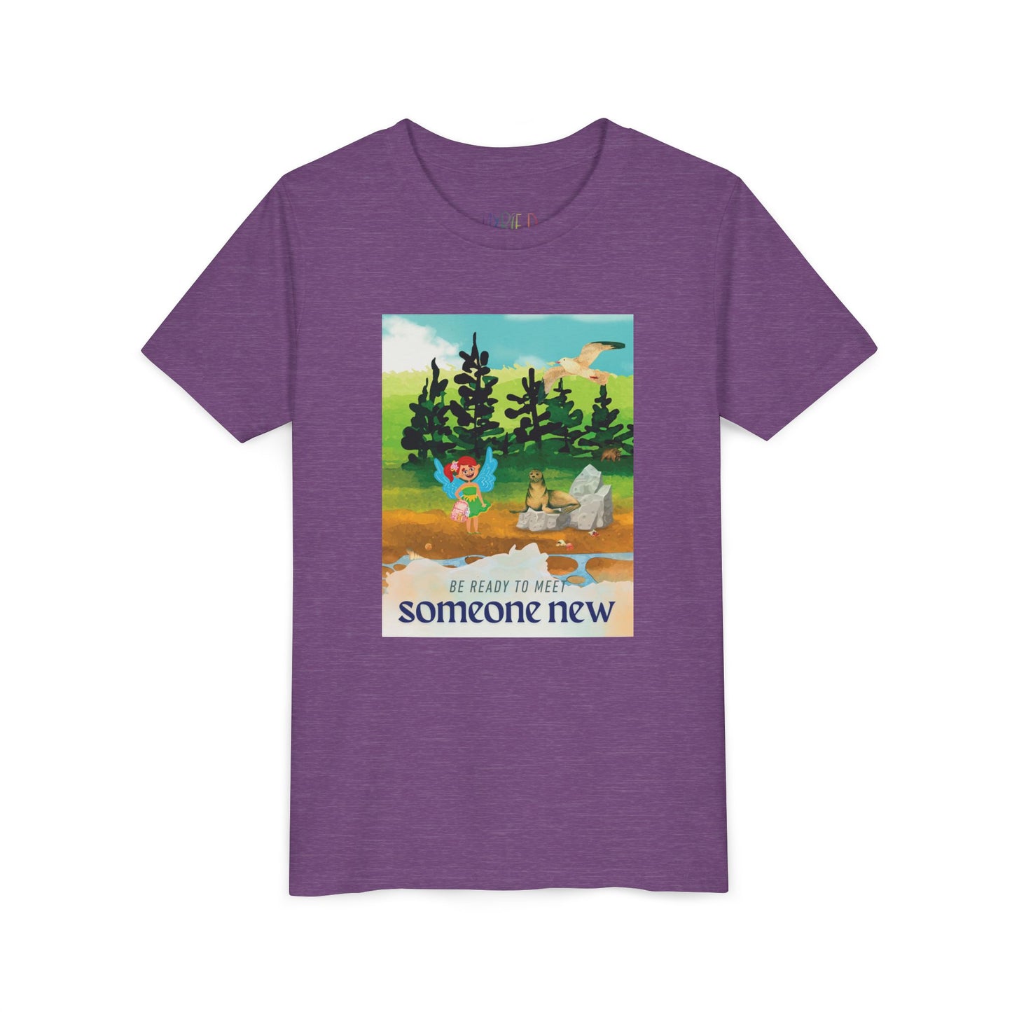 Youth Be Ready to Meet Someone New Tee – Fairy Forest Shirt for Curious Kids