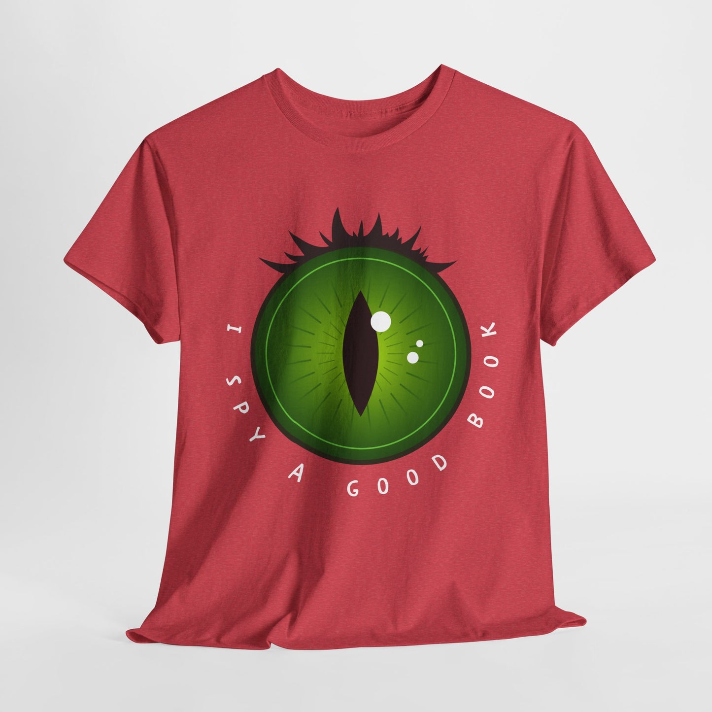Teen/Adult Unisex “I Spy a Good Book” Reading Shirt – Bold Eyeball Tee for Book Lovers