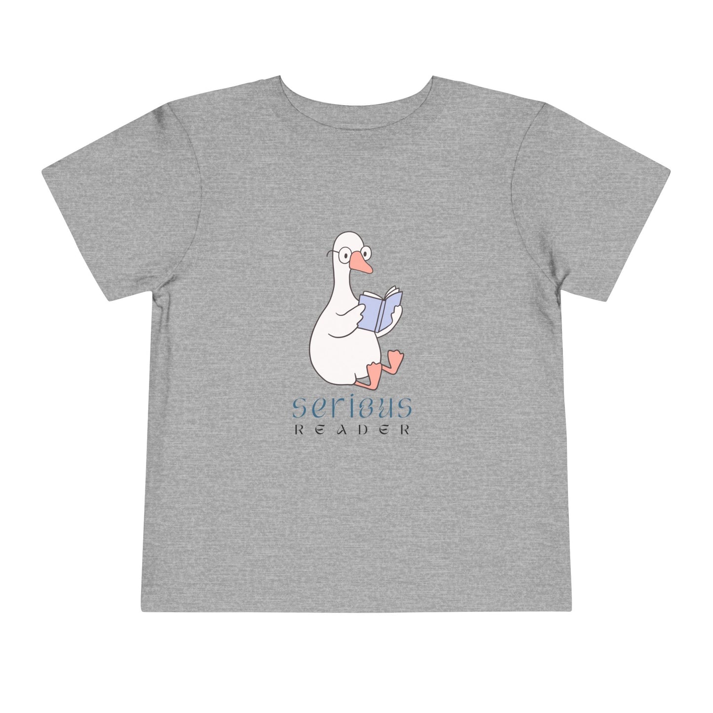 Toddler Serious Reader Tee – Funny Goose Design for Book-Loving Littles