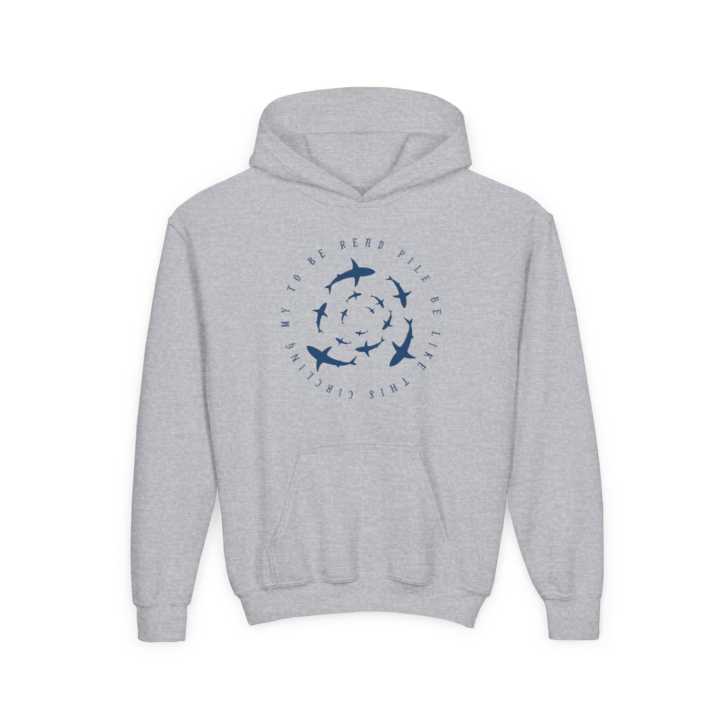 Youth Circling My TBR Pile Hoodie – Shark-Level Reader Energy!