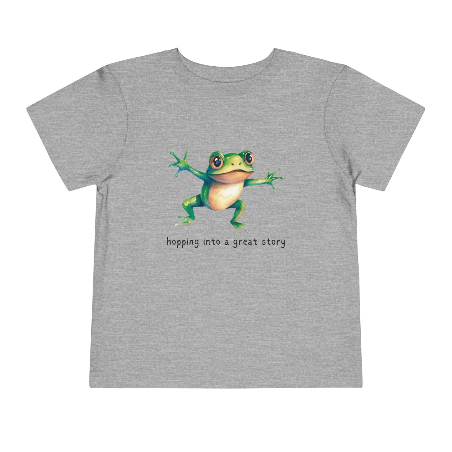 Toddler Hopping Into a Great Story Tee β Fun Gift for Curious Readers