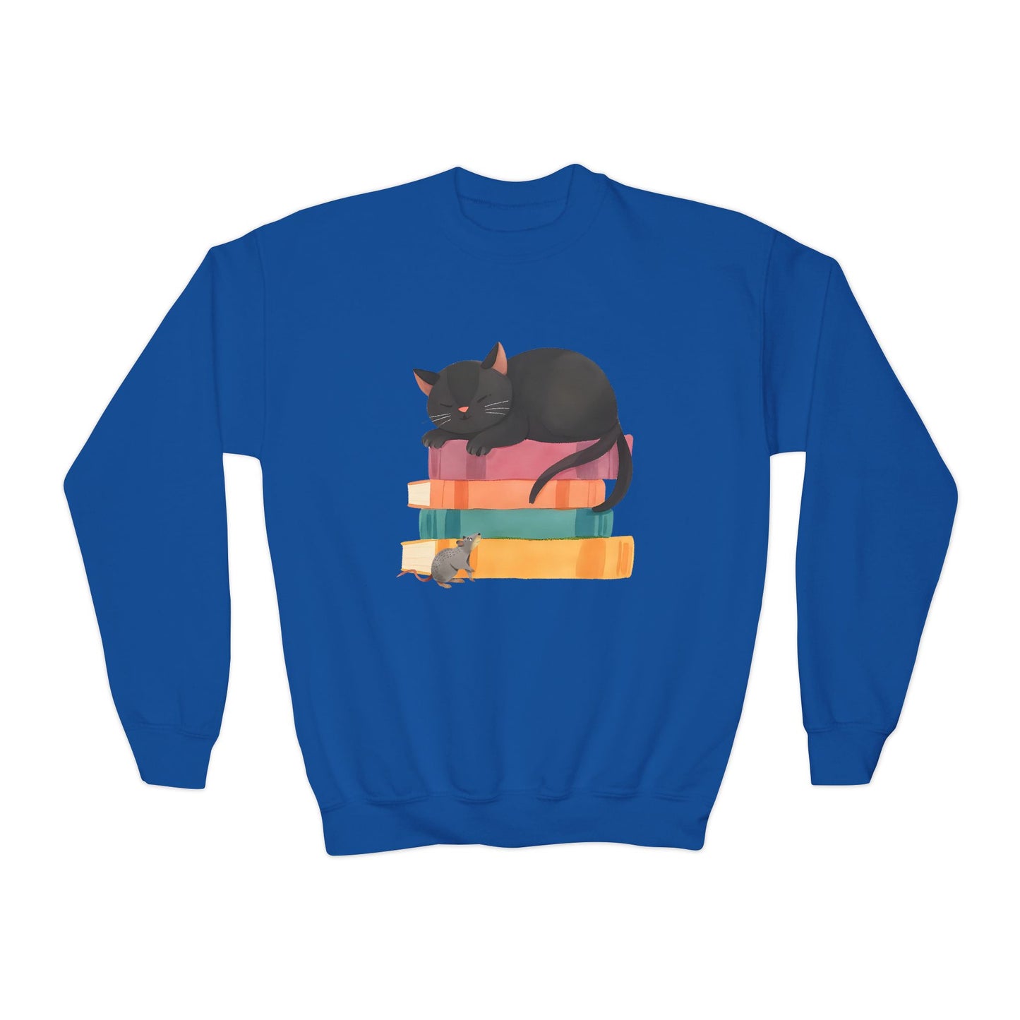 Youth Book Stack Buddies Sweatshirt – Quiet Moments, Big Stories