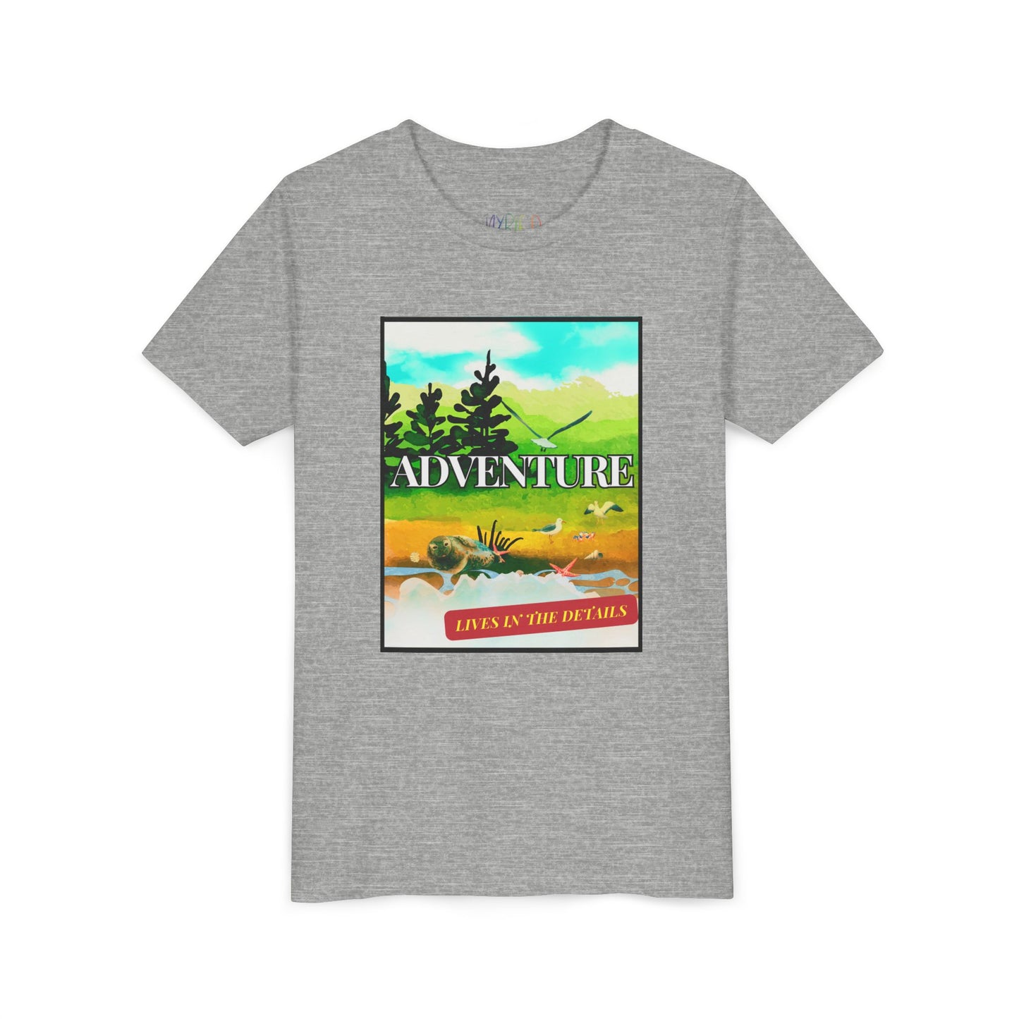 Youth Adventure Lives in the Details Tee – Nature Explorer Shirt for Kids, Curiosity-Driven Outdoor Apparel