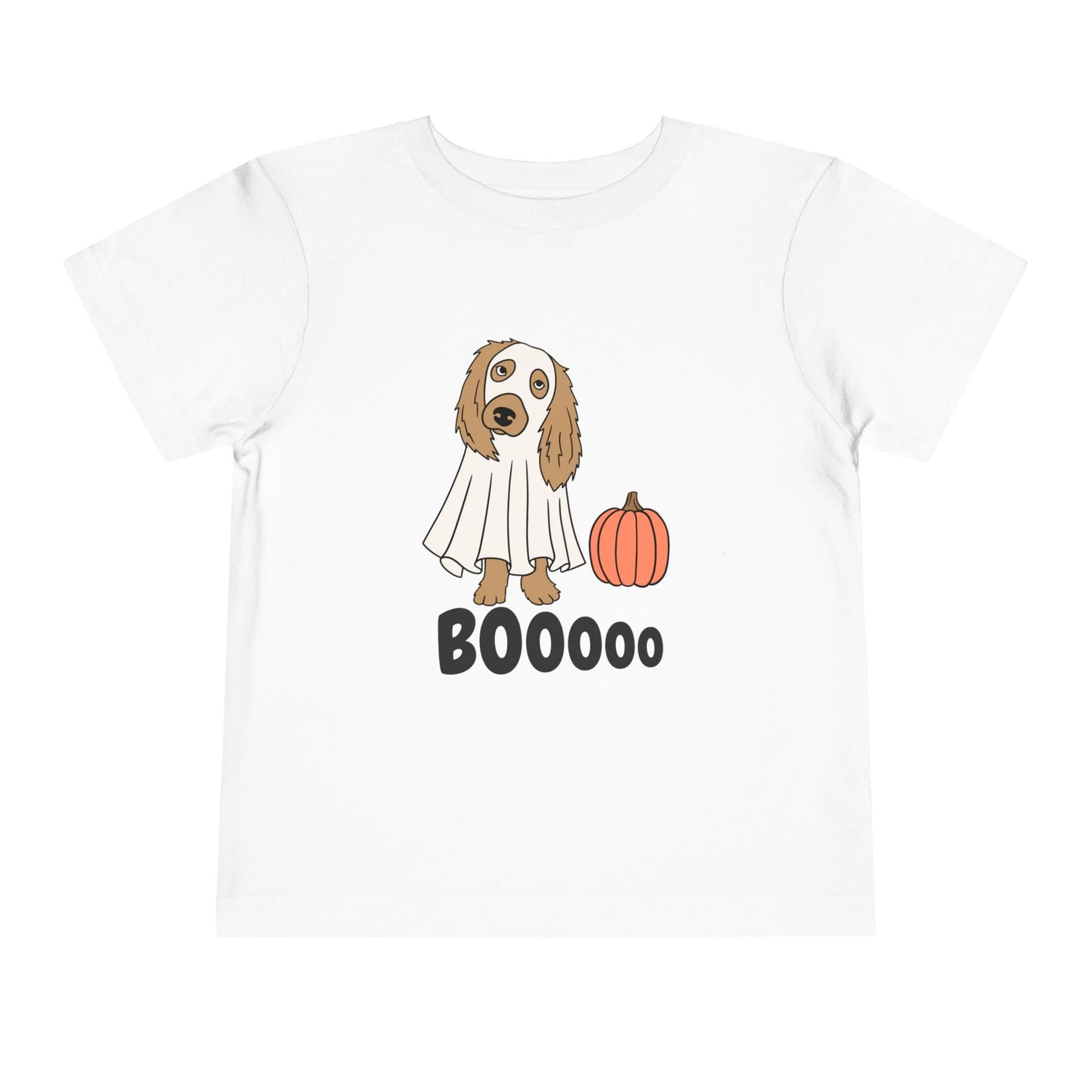 Toddler T-Shirt – BOOooo Doggie Ghost & Pumpkin Tee