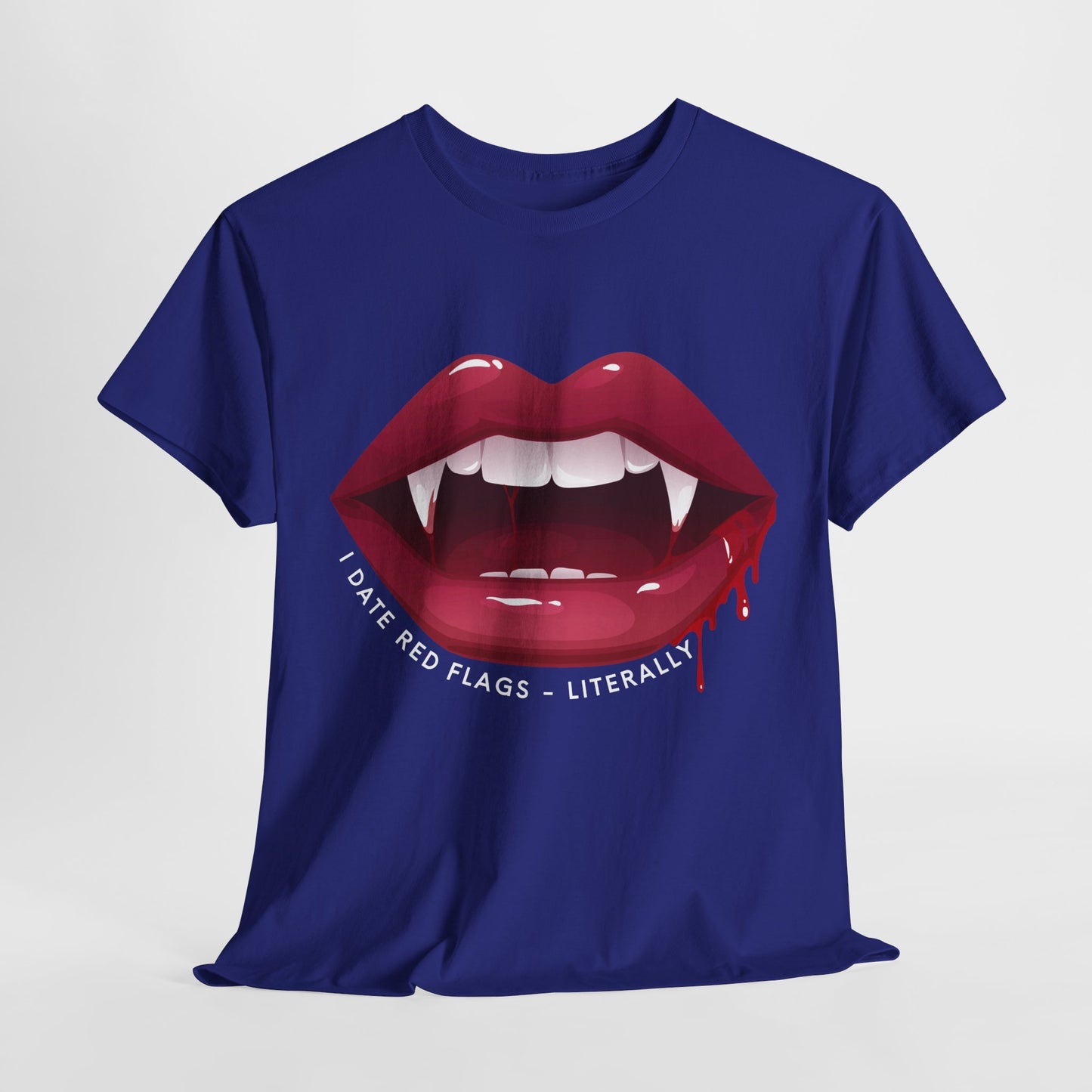 Teen/Adult Unisex “I Date Red Flags – Literally” T-Shirt – Fangirl Gift for Paranormal Romance Readers