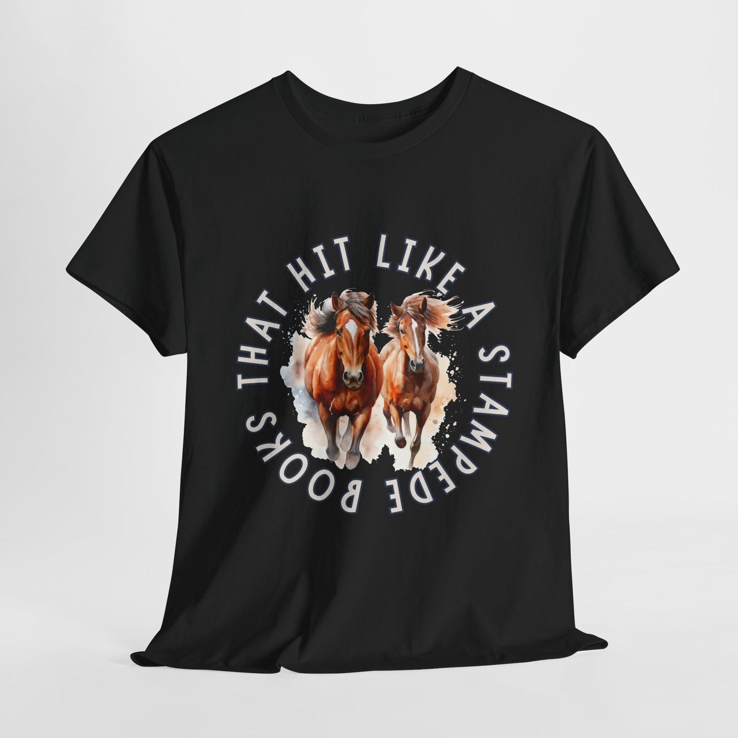 Teen/Adult Unisex Tee β Books That Hit Like a Stampede