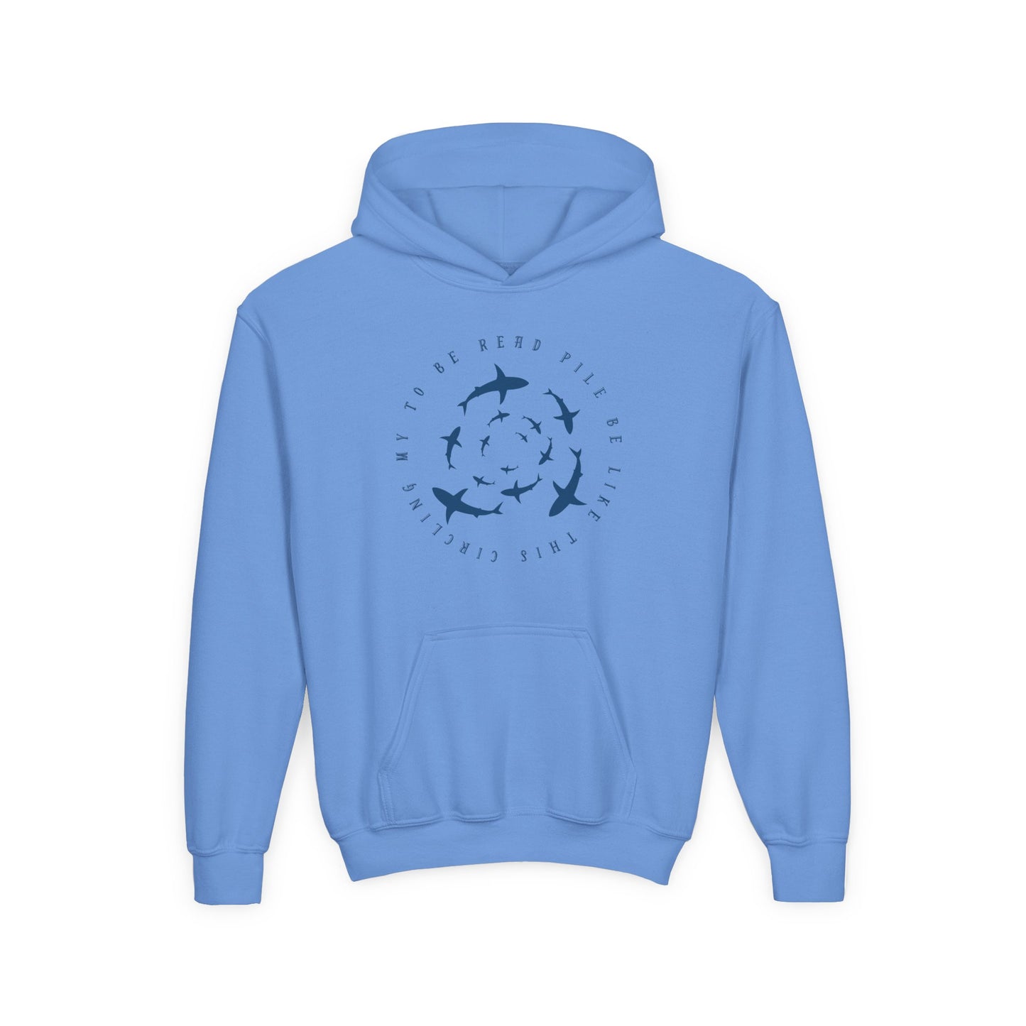 Youth Circling My TBR Pile Hoodie – Shark-Level Reader Energy!