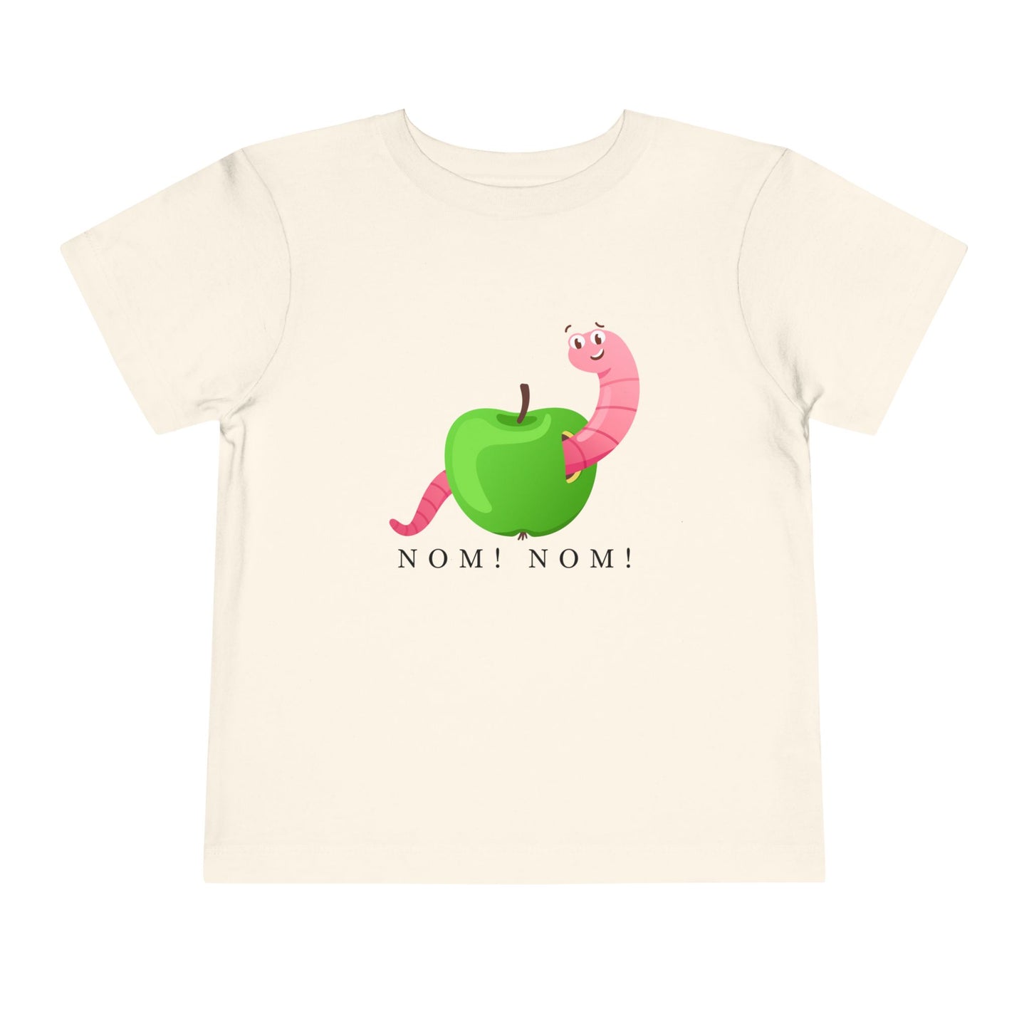 Toddler Nom Nom Tee β Silly Snack Time Shirt with a Hungry Worm Twist