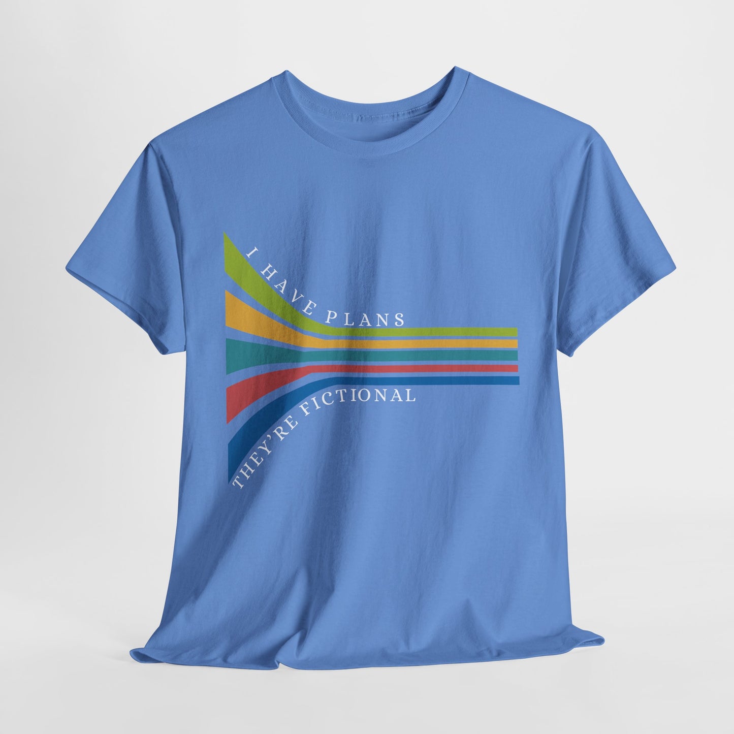 Teen/Adult Unisex I Have Plans – They’re Fictional Tee – Introvert Humor for Book-Loving Souls