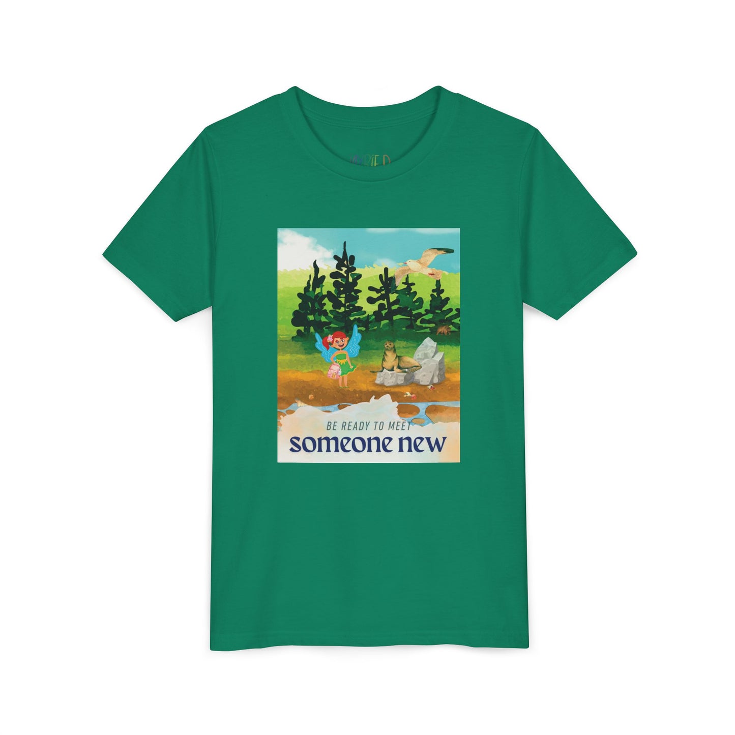 Youth Be Ready to Meet Someone New Tee – Fairy Forest Shirt for Curious Kids