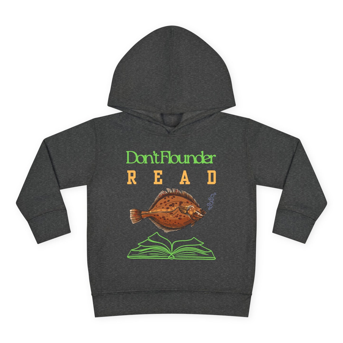 Toddler Don’t Flounder Read Hoodie – Funny Fish Book Design