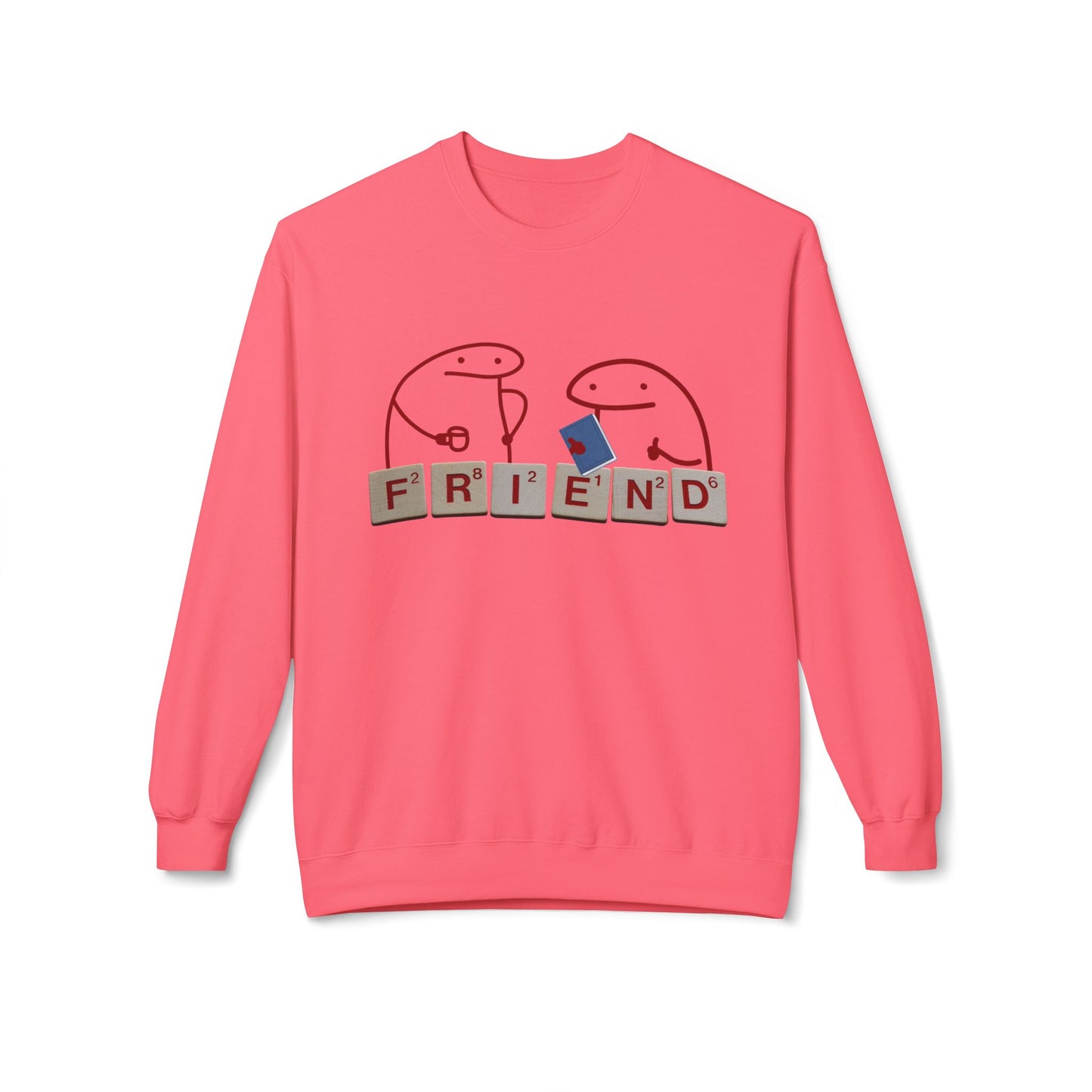 Teen/Adult Unisex Friend Sweatshirt β Wholesome Design Celebrating Kindness and Connection