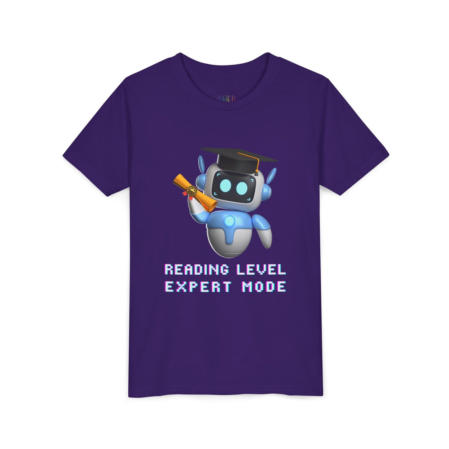Youth Reading Level: Expert Mode Tee – Robot Graduation Shirt for Young Book Pros, For readers who’ve leveled up—and aren’t afraid to show it!