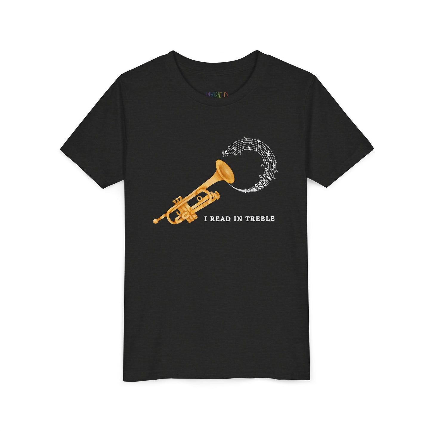 Youth I Read in Treble Tee โ Musical Pun Shirt for Bookish Band Kids