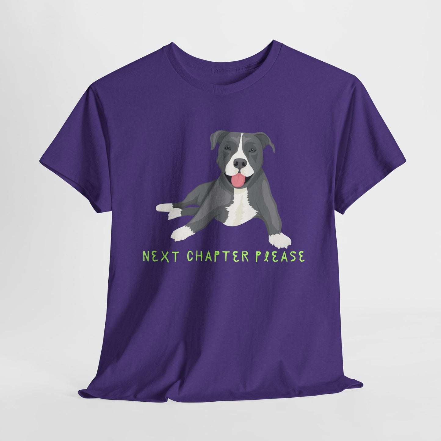 Teen/Adult Unisex Next Chapter Please Tee – Calm Pup, Curious Heart