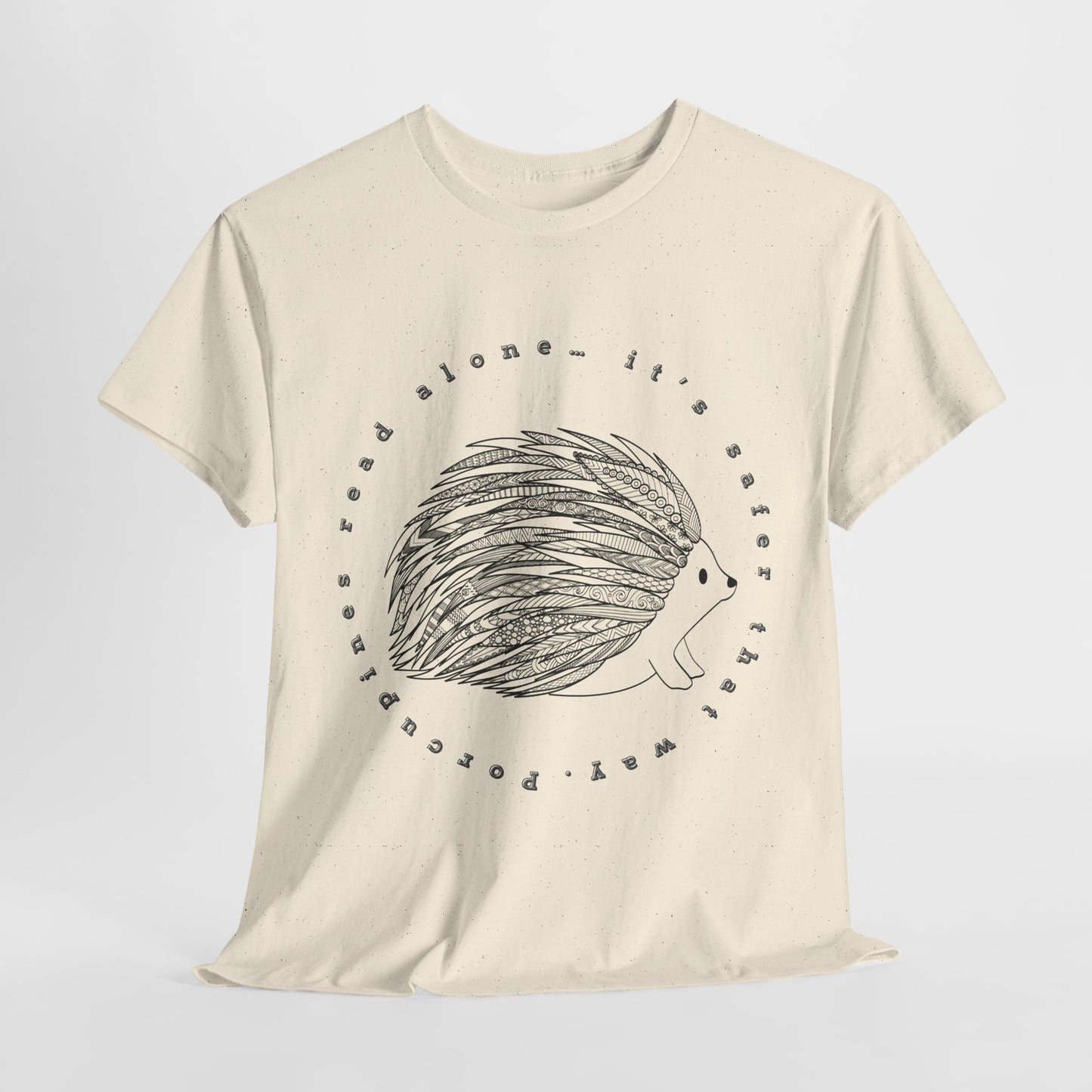 Teen/Adult Unisex β Porcupines Read Alone Tee β Spiky Introvert Humor Shirt