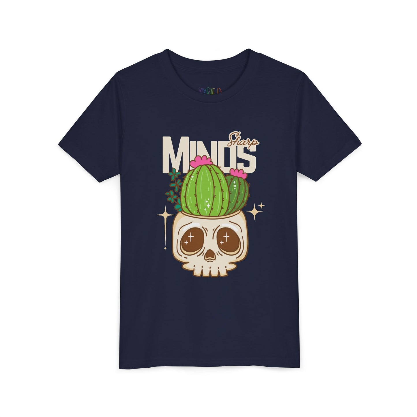 Youth Tee – Sharp Minds Skull & Cactus Graphic Shirt
