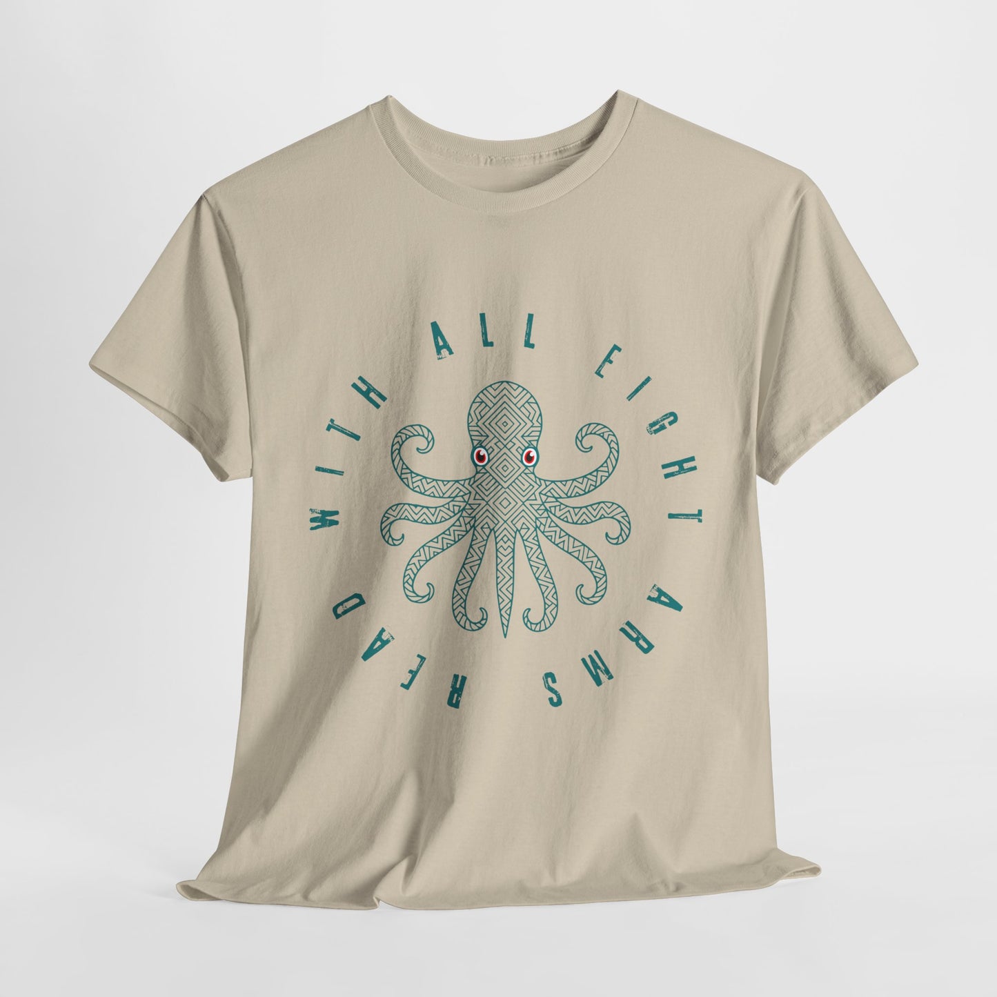 Teen/Adult Unisex β Read With All Eight Arms Tee β Ocean-Inspired Book Lover Gift