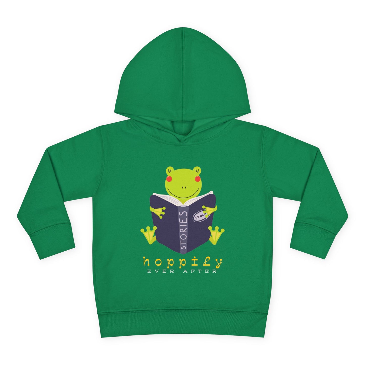 Toddler Hoppily Ever After Hoodie β Frog Reading Stories Design