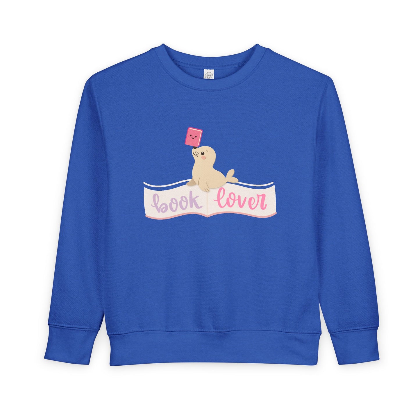 Toddler Book Lover Seal Sweatshirt β Cute Ocean Reader Crewneck for Little Story Fans