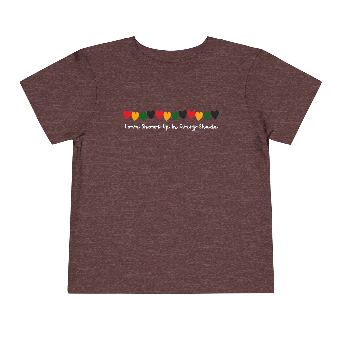 Toddler Love in Every Shade Tee – Inclusive Heart Shirt for Little Ones