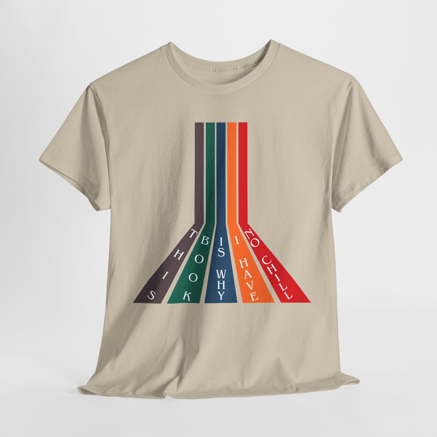 Teen/Adult Unisex Bookish Tee – This Book Is Why I Have No Chill (Color Stripe Edition)