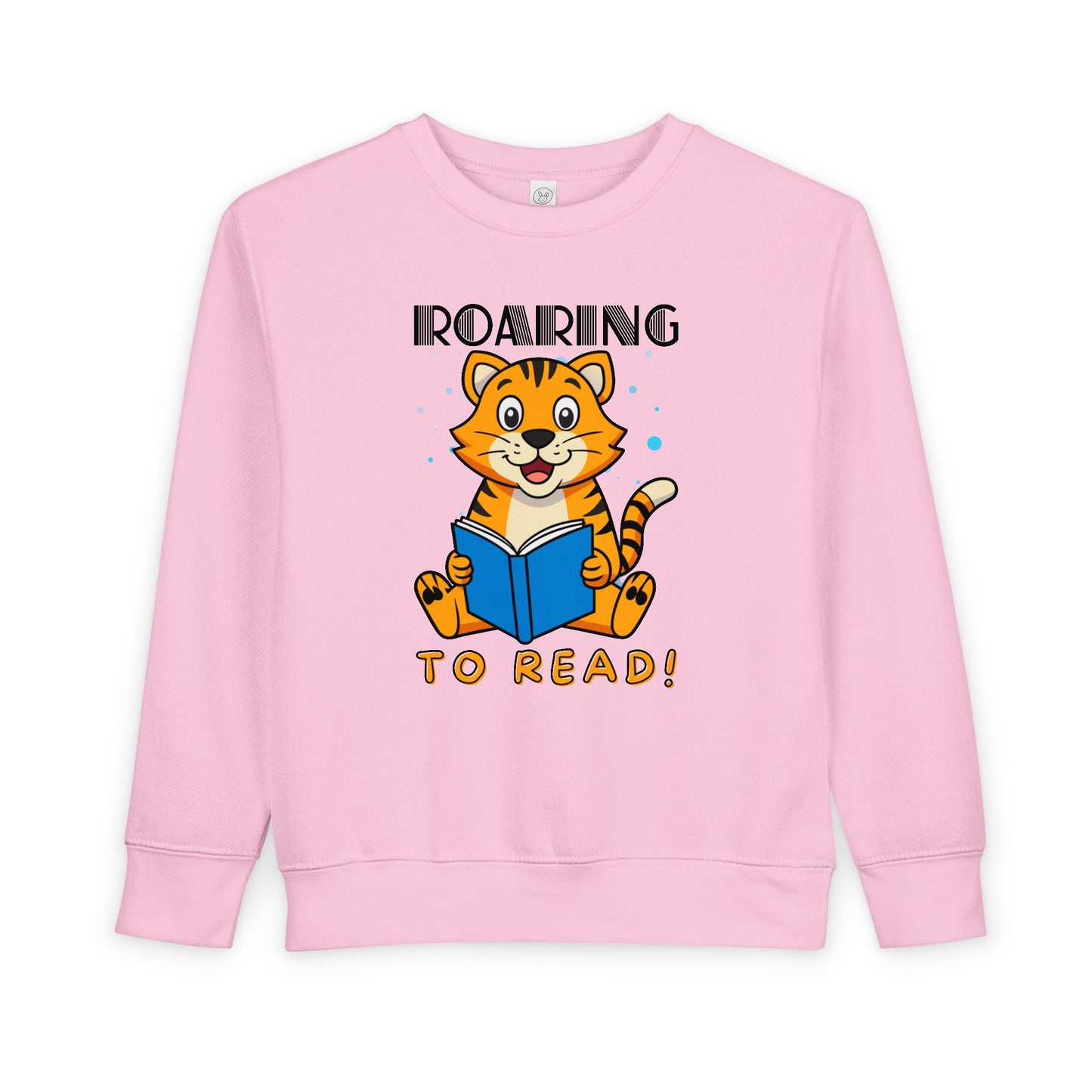Toddler Roaring to Read Sweatshirt β Cute Tiger Reading Crewneck for Little Book Lovers