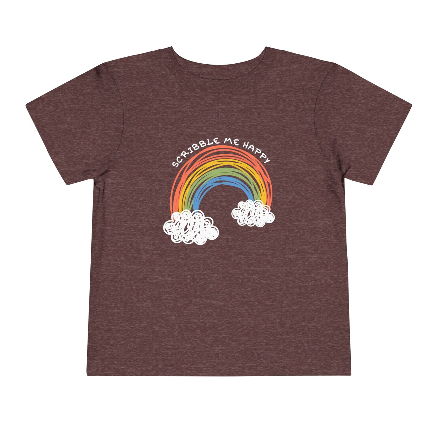 Toddler Scribble Me Happy Tee – Colorful Rainbow Shirt for Creative Kids