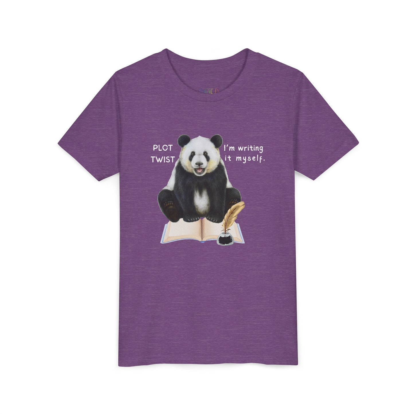 Youth Plot Twist – I’m Writing It Myself Tee – Panda Shirt for Bold Young Creators