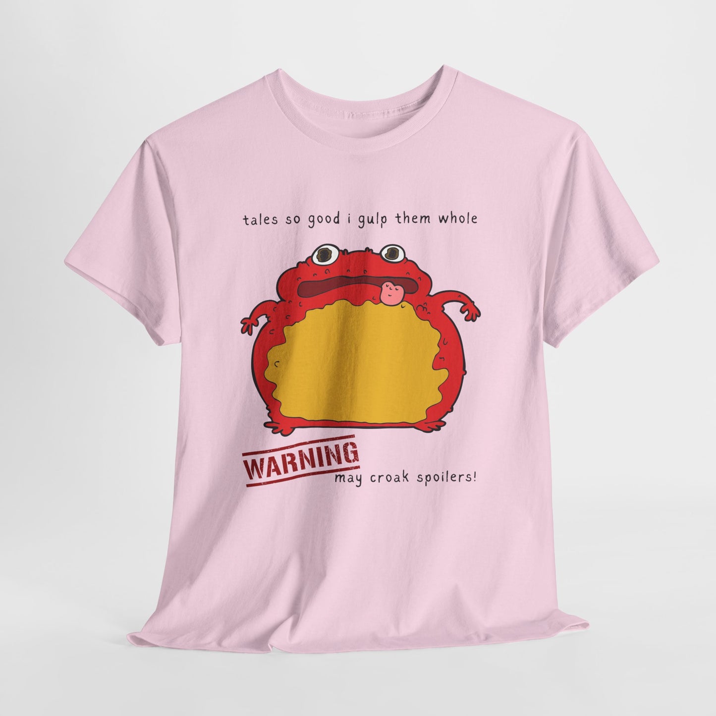 Teen/Adult Unisex Spoiler Croaker Tee – Devour Books, Dish Endings