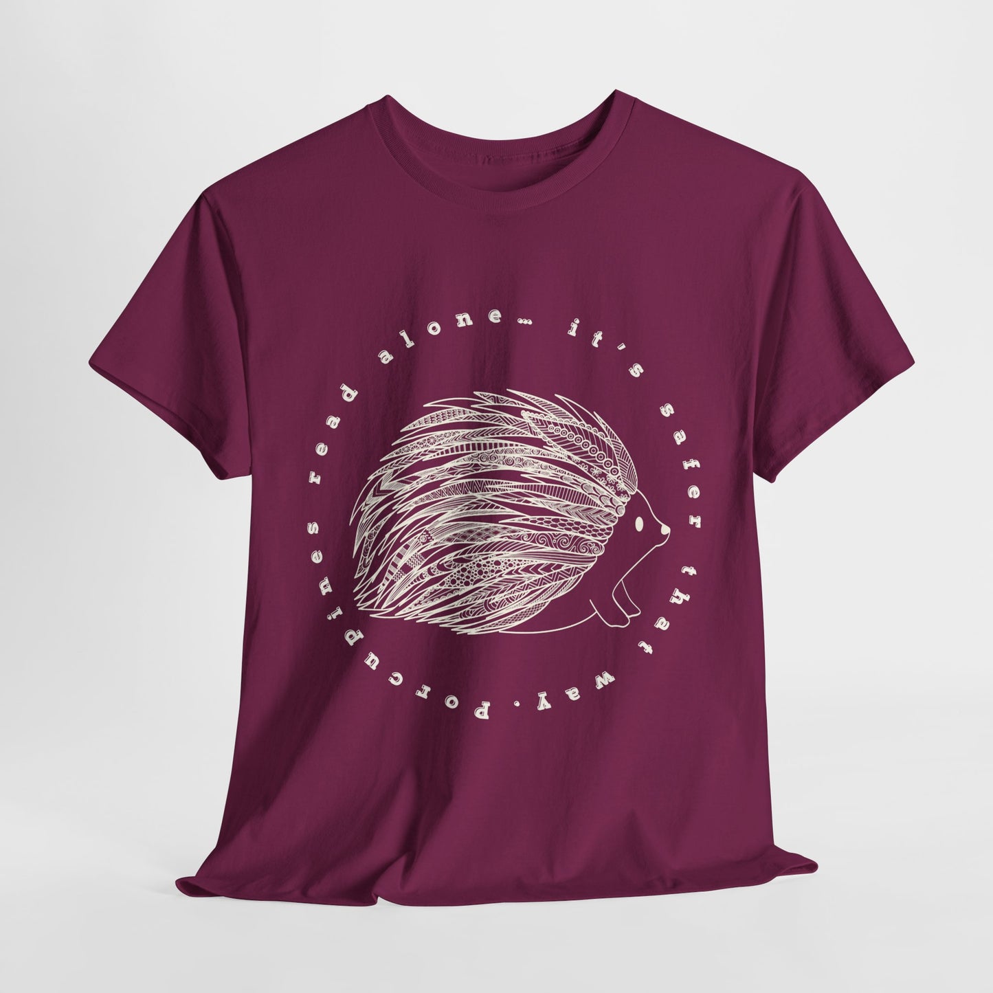 Teen/Adult Unisex β Porcupines Read Alone Tee β Spiky Introvert Humor Shirt