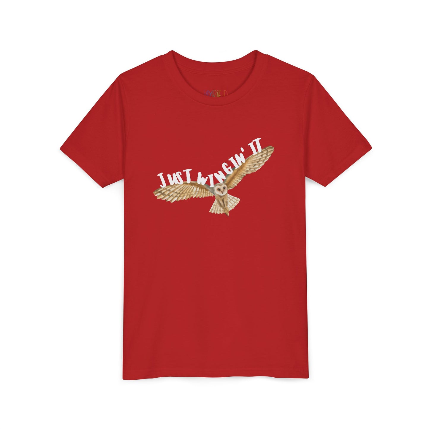 Youth Just Wingin’ It T-Shirt – Funny Owl Shirt for Free-Spirited Kids Who Go With the Flow