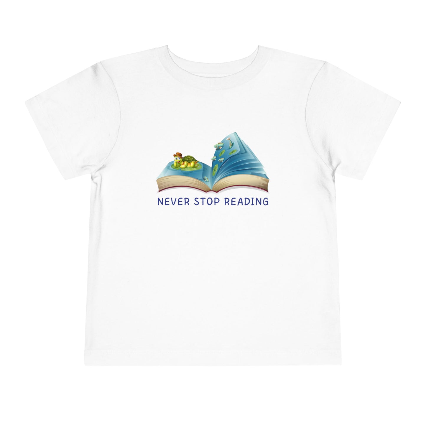 Toddler Never Stop Reading Tee β Bookworm-Inspired Shirt for Little Readers