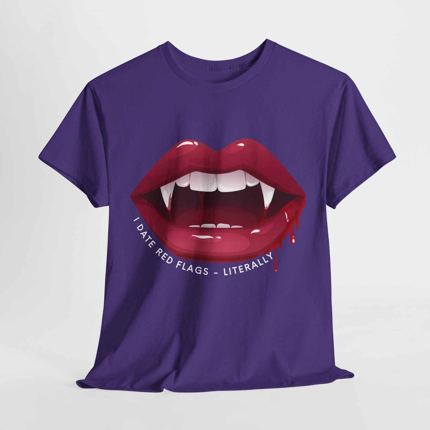 Teen/Adult Unisex “I Date Red Flags – Literally” T-Shirt – Fangirl Gift for Paranormal Romance Readers