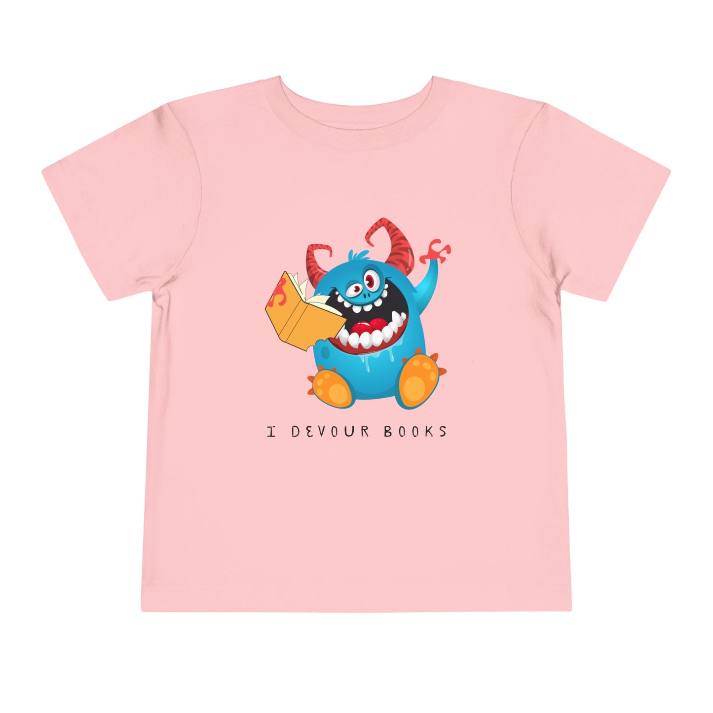 Toddler I Devour Books Monster Tee