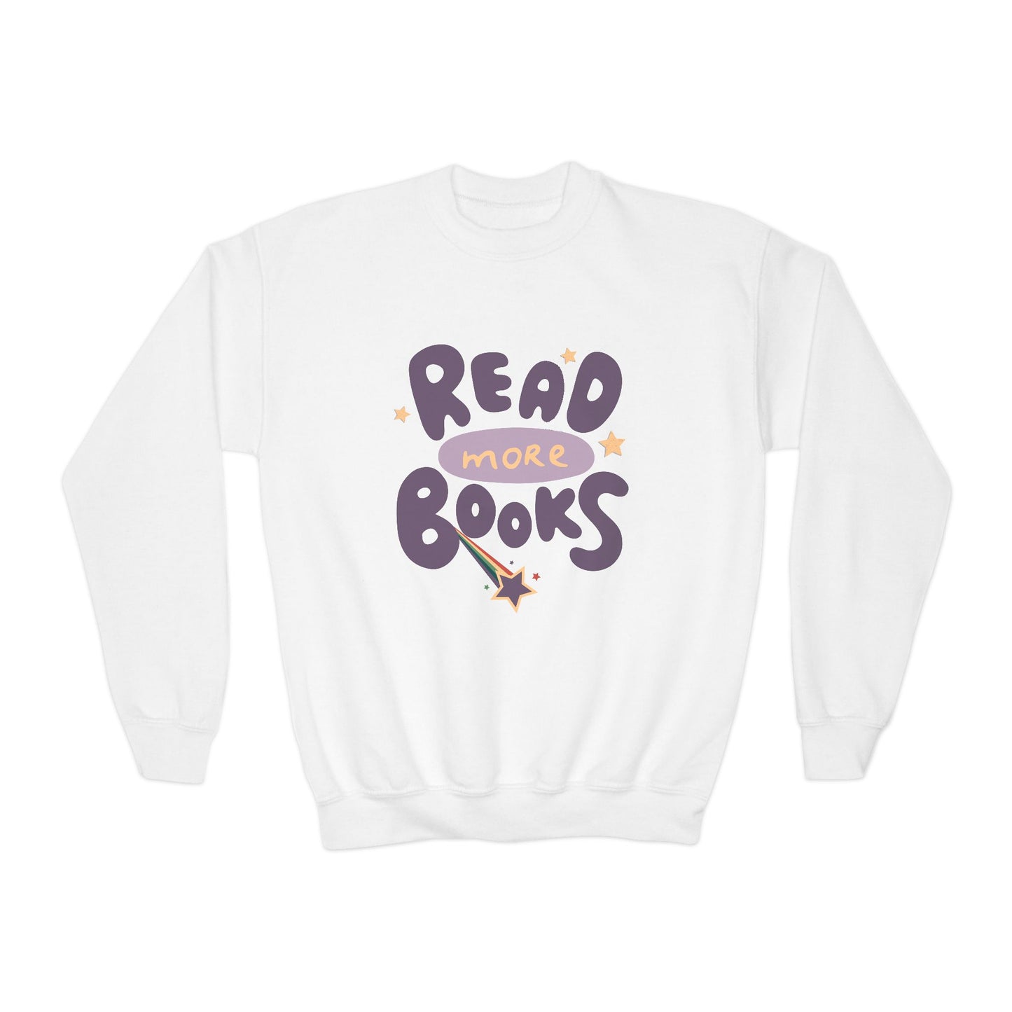 Youth Read More Books Sweatshirt β Shine Bright & Turn the Page