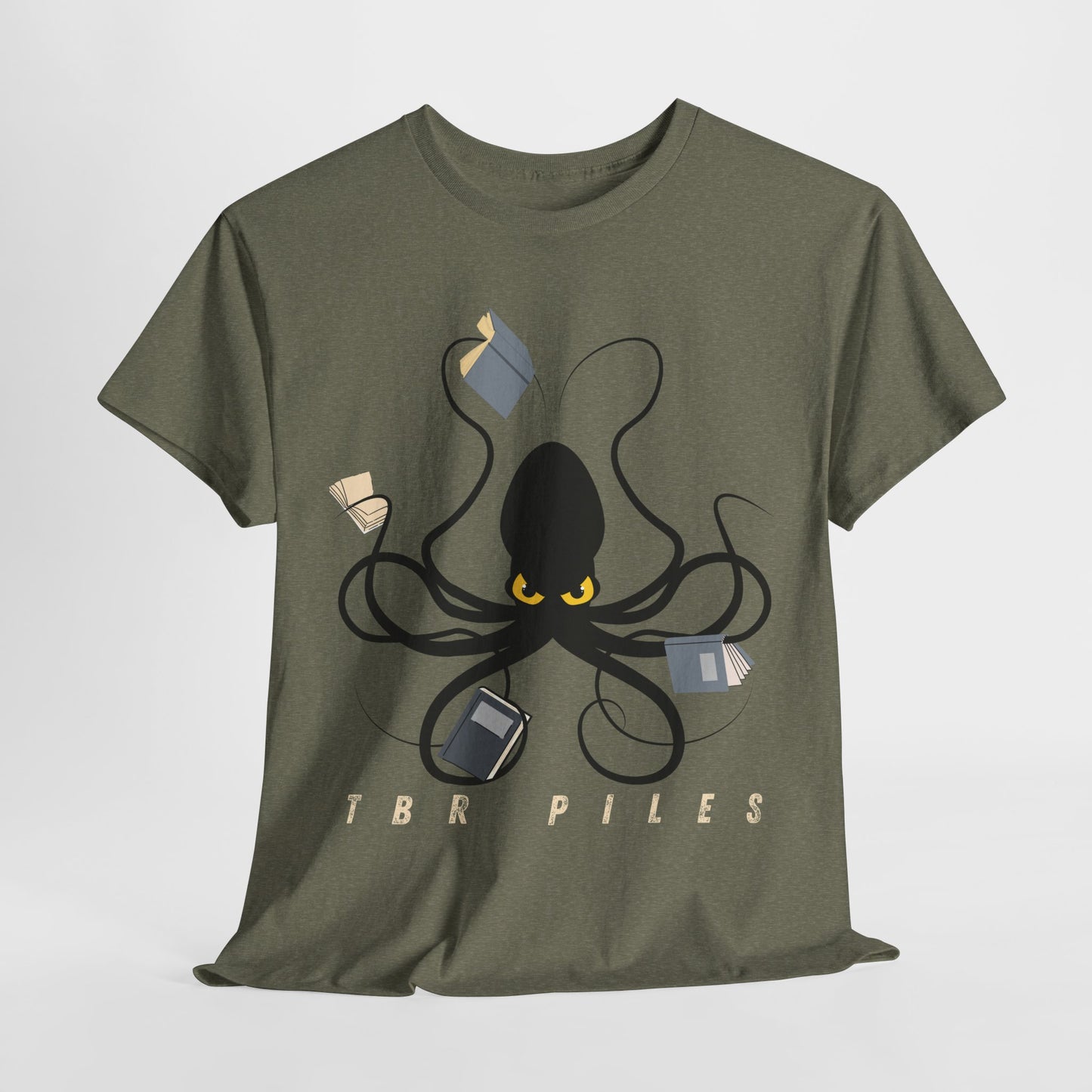 Teen/Adult Unisex “TBR Piles” Tee – Eight Arms, Still Not Enough