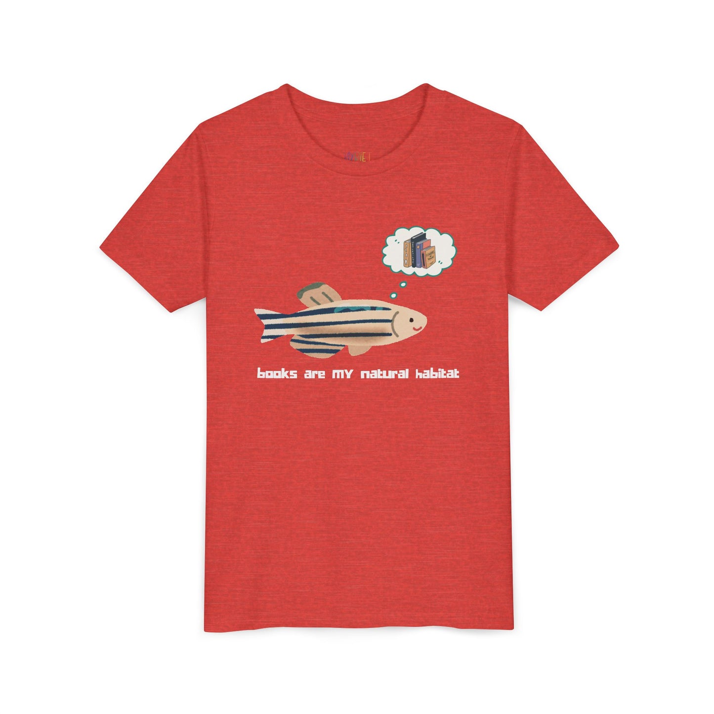 Youth Books Are My Natural Habitat Tee – Perfect for Young Bookworms, A playful design for deep-diving readers