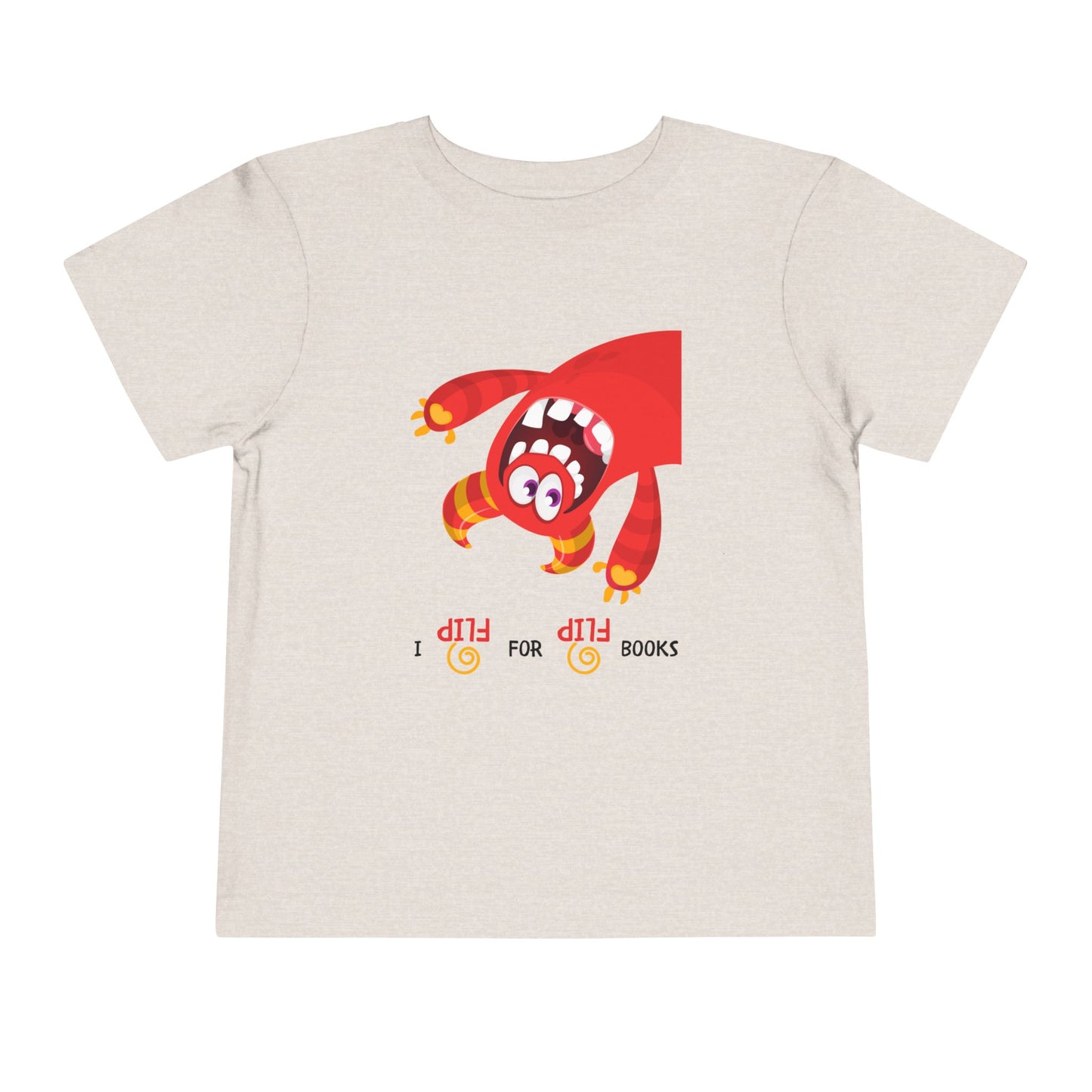 Toddler I Flip for Books Tee