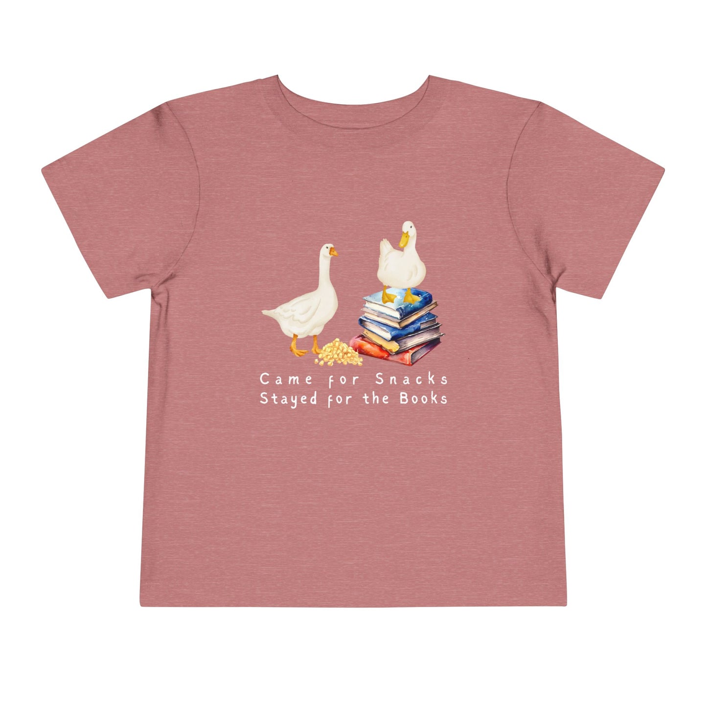 Toddler Came for Snacks Tee β Funny Book Lover Shirt for Kids