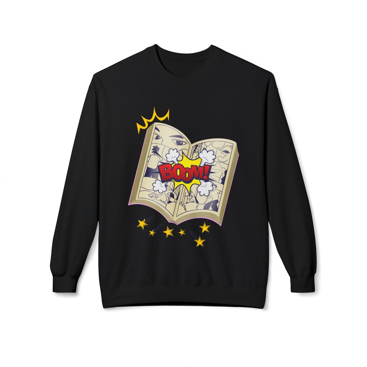 Teen/Adult Unisex Comic Book BOOM! Sweatshirt β Pop Art Style for Readers and Dreamers
